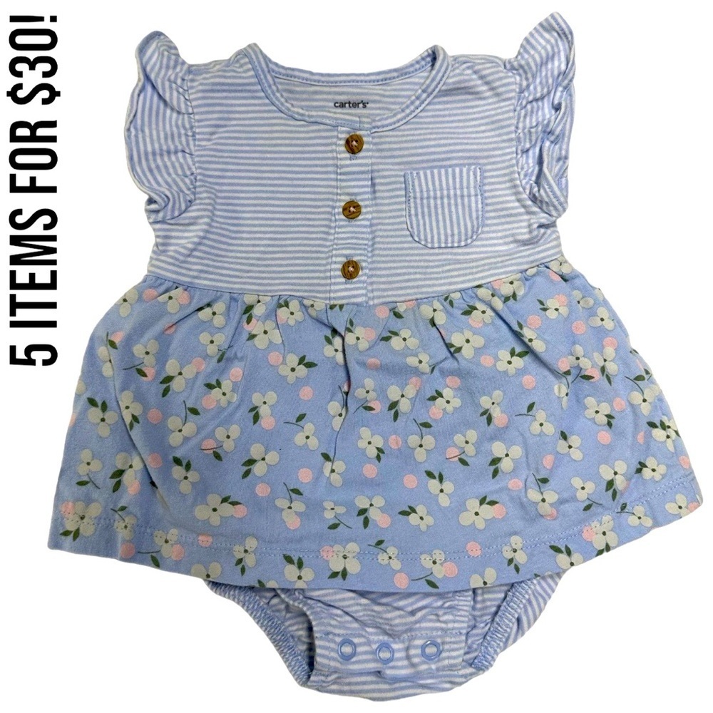 5/$30 Carter’s Baby Girl Dress Bodysuit